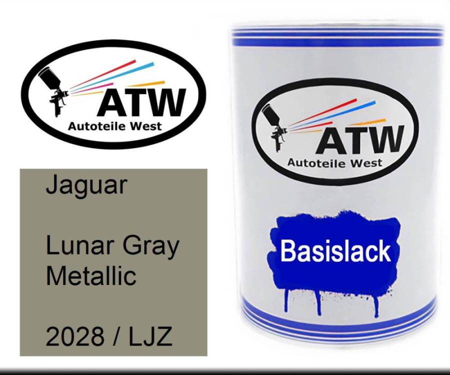 Jaguar, Lunar Gray Metallic, 2028 / LJZ: 500ml Lackdose, von ATW Autoteile West.